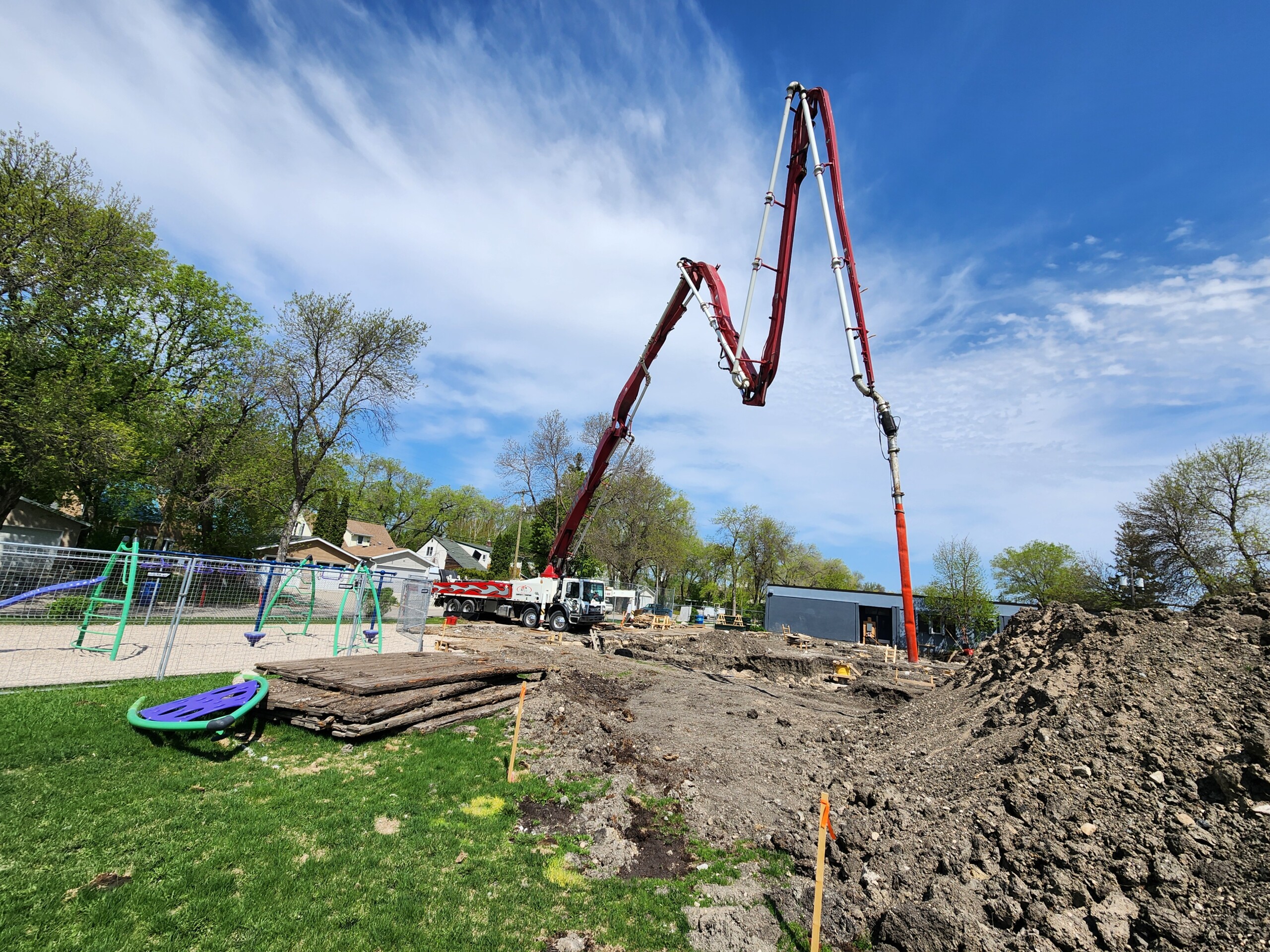 Construction of high school.